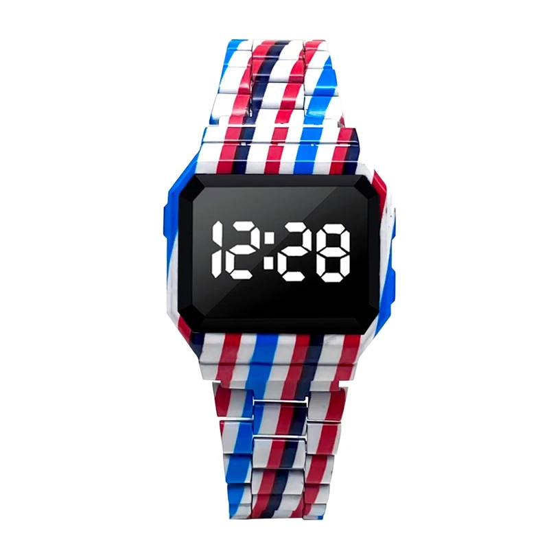 Часы наручные светодиодные цифровые роскошные Брендовые спортивные стальные