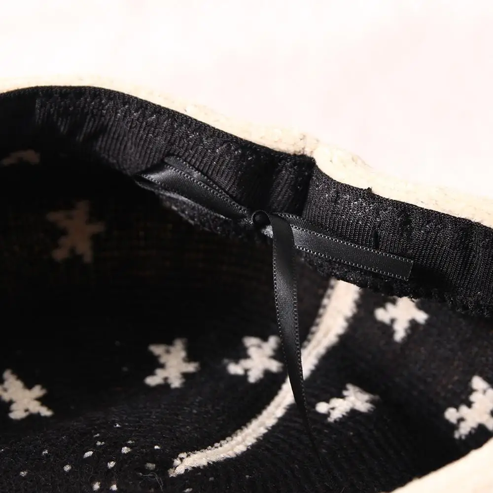 Вышивка звезды мода берет осень зима женский картина головной убор художника