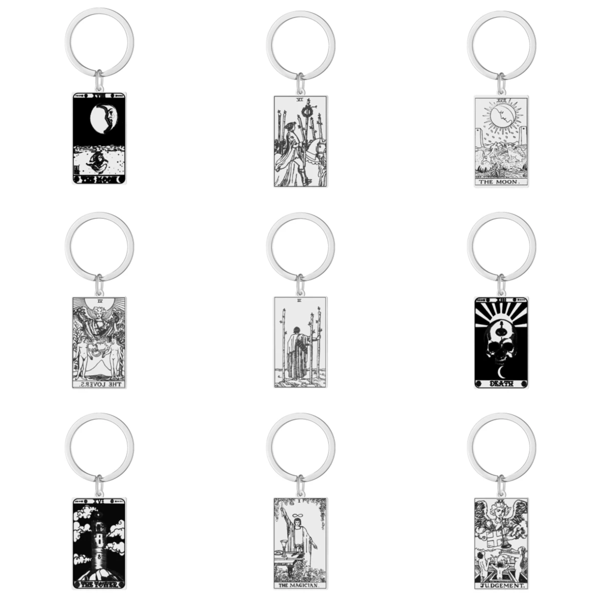 Модный брелок с картами из мажорной арканы Таро винтажный амулет ювелирные