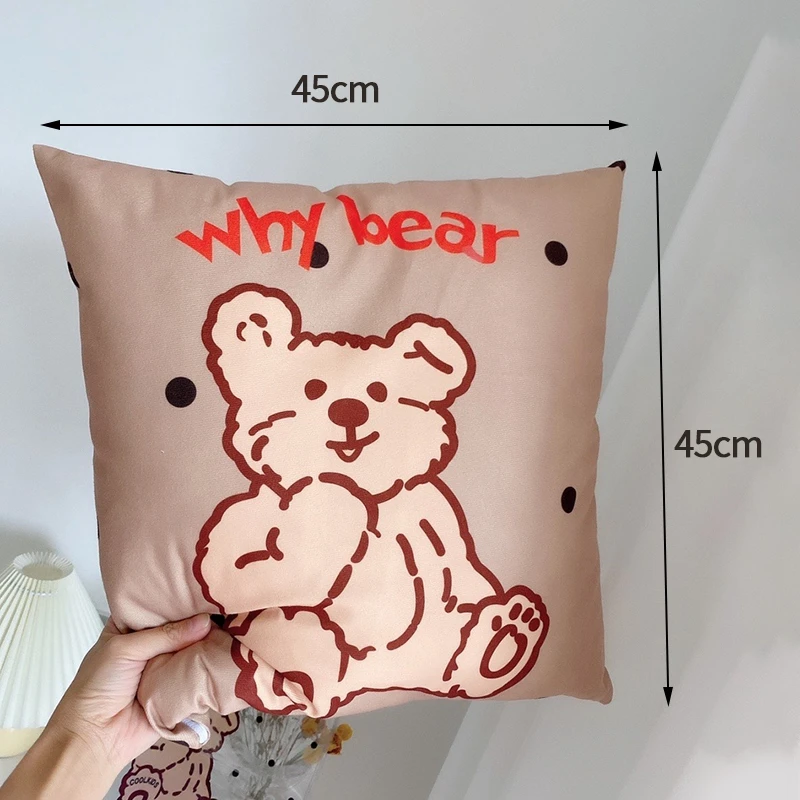 

Cartoon Printed Pillow Cover Cute Ins Style Pillow Cases Soft Durable Pillowcase Sofa Cushion Cover for Home Living Room Decor