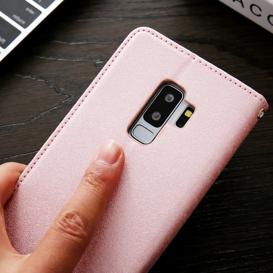 L-FADNUT Шелковый блестящий чехол для samsung Galaxy S10 S9 S8 Plus S7 Edge Note 8 9 женский роскошный