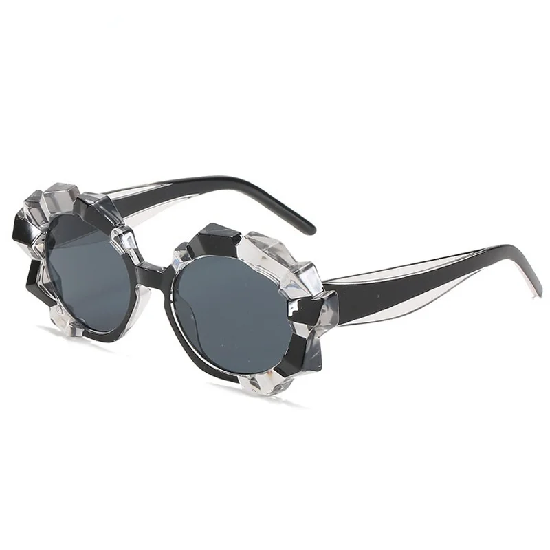 

Женские солнцезащитные очки с выпуклой оправой, коричневые или розовые солнцезащитные очки в винтажном стиле, с выпуклой оправой, для вечер...