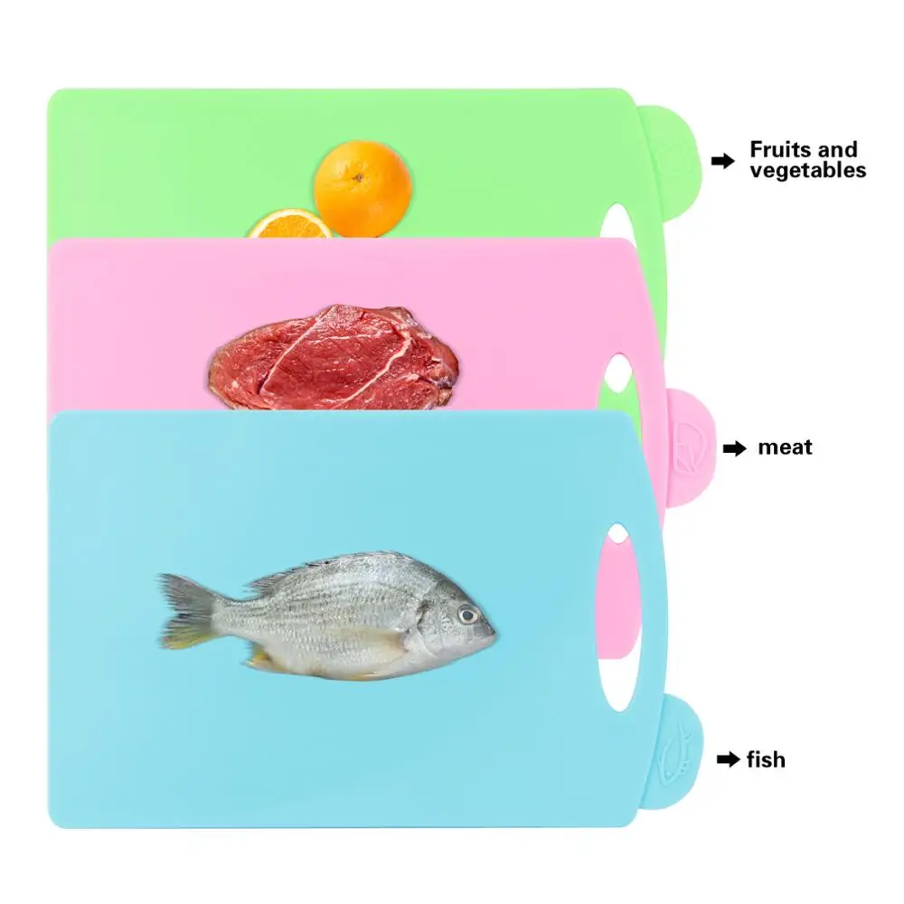 Пластиковые Разделочные доски Нескользящие коврики Антибактериальный режущий