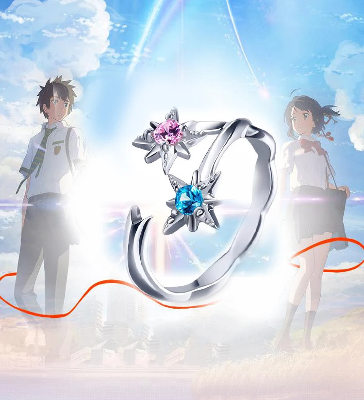 Новое Аниме с вашим именем кольцо Kimi No Na Wa Taki Miyamizu Mitsuha Uniex предложение для косплея