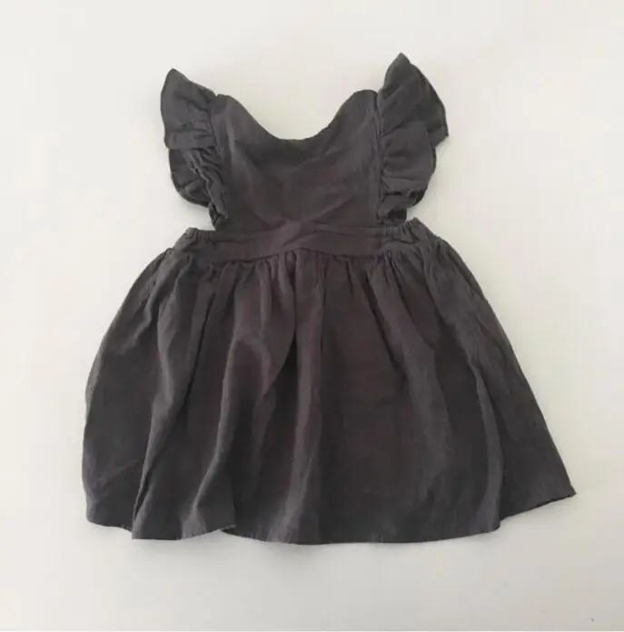 Осеннее хлопковое платье принцессы без рукавов с v-образным вырезом и сердечком