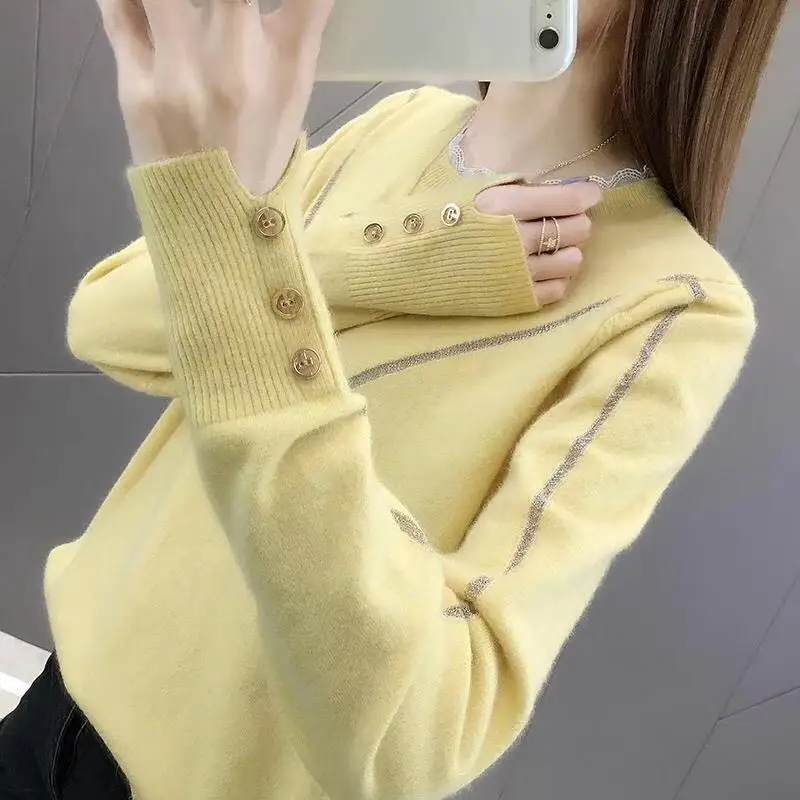 

2020 Autumn Winter Women Vintage College Loose Sweater Knitwear Female Korean Thick Harajuku Pullover Knit Clothing Tops R01