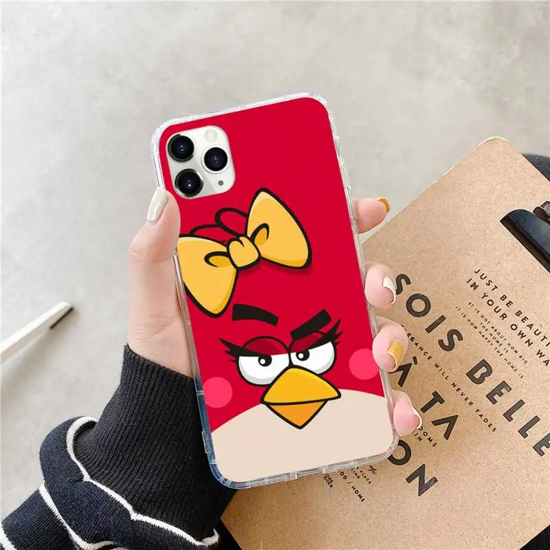 

Cute Angry bird Phone Case for iPhone 11 12 mini pro XS MAX 8 7 6 6S Plus X 5S SE 2020 XR