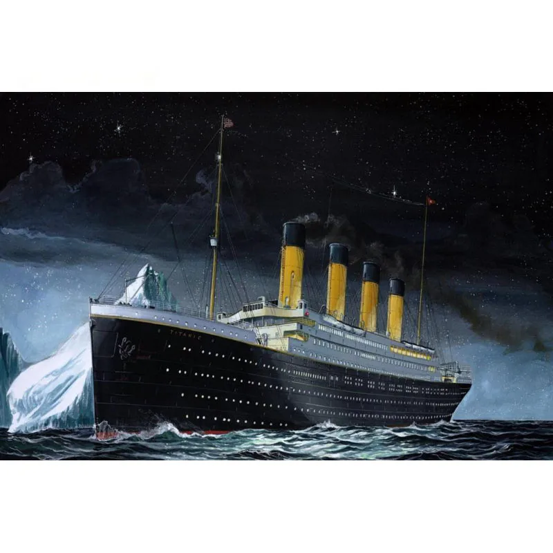 Декор для гостиной плакат на холсте Титаник морская ночь 27x40 см настенный | Дом и