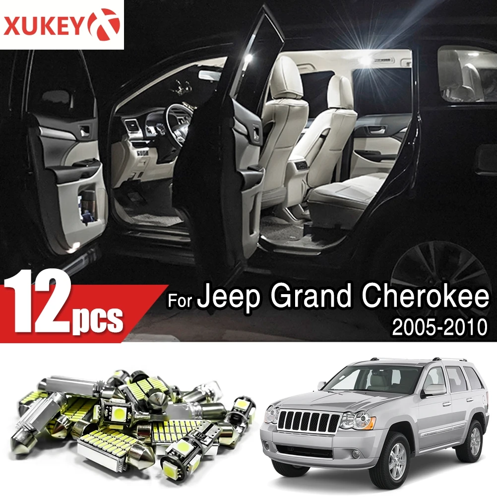 12x Canbus без ошибок комплект светодиодных внутренних светильников для Jeep Grand Cherokee