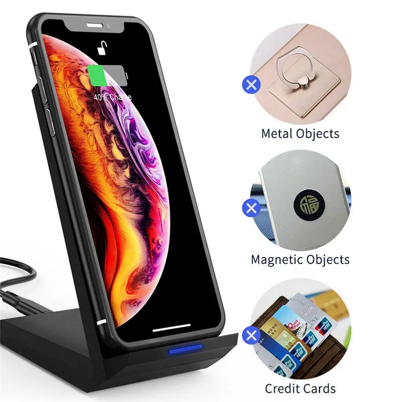 Беспроводное зарядное устройство 15 Вт/10 Вт быстрая подставка для IPhone 11 Pro X XS 8 XR