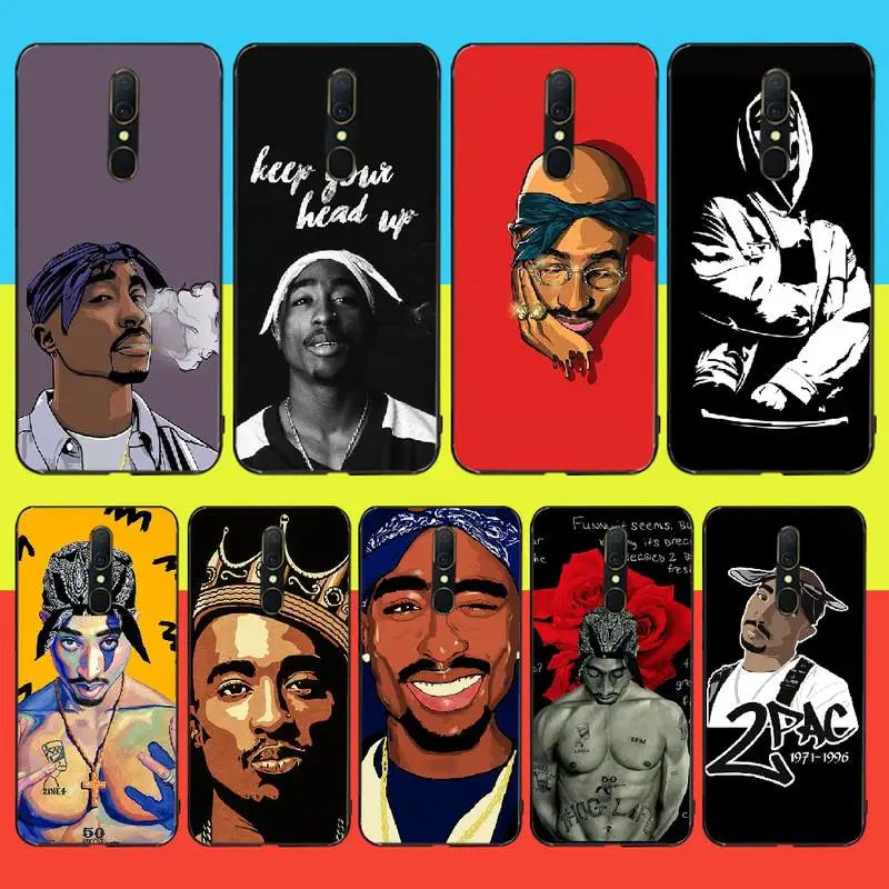 PENGHUWAN Rapper 2pac ТПУ Черный чехол для телефона Oppo A5 A9 2020 A11x A71 A73S A1K A83 | Мобильные
