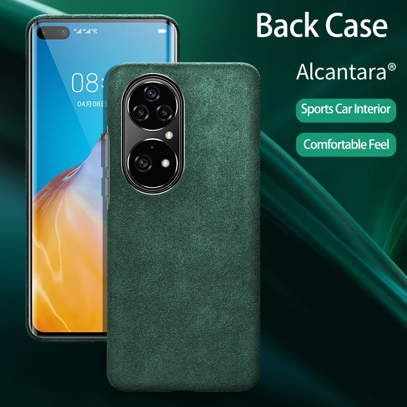 

Чехол-накладка для Huawei P50 Pro, роскошный защитный чехол из итальянской алькантары для Huawei P50 высокого качества