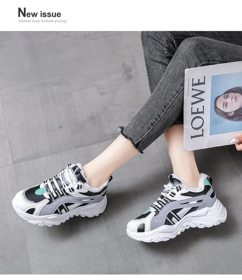

2020 winter newest Women Sneakers sport shoes comfortable mixed colors low tops flat heels lace-up fashion