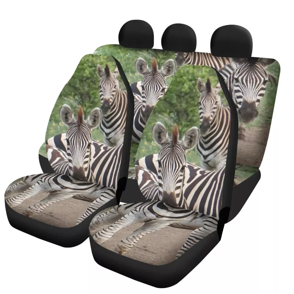 

PinUp Angel Zebra Pattern Anti-Slip Car Protector Non Fade Auto Interior Seat Covers Easy Clean Vehicle Seat Cushion Universal