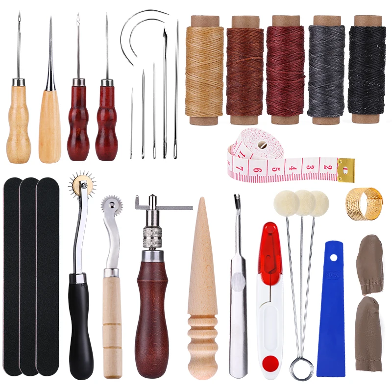 Набор инструментов для кожи Nonvor 34 шт. инструменты работы с кожей и принадлежности