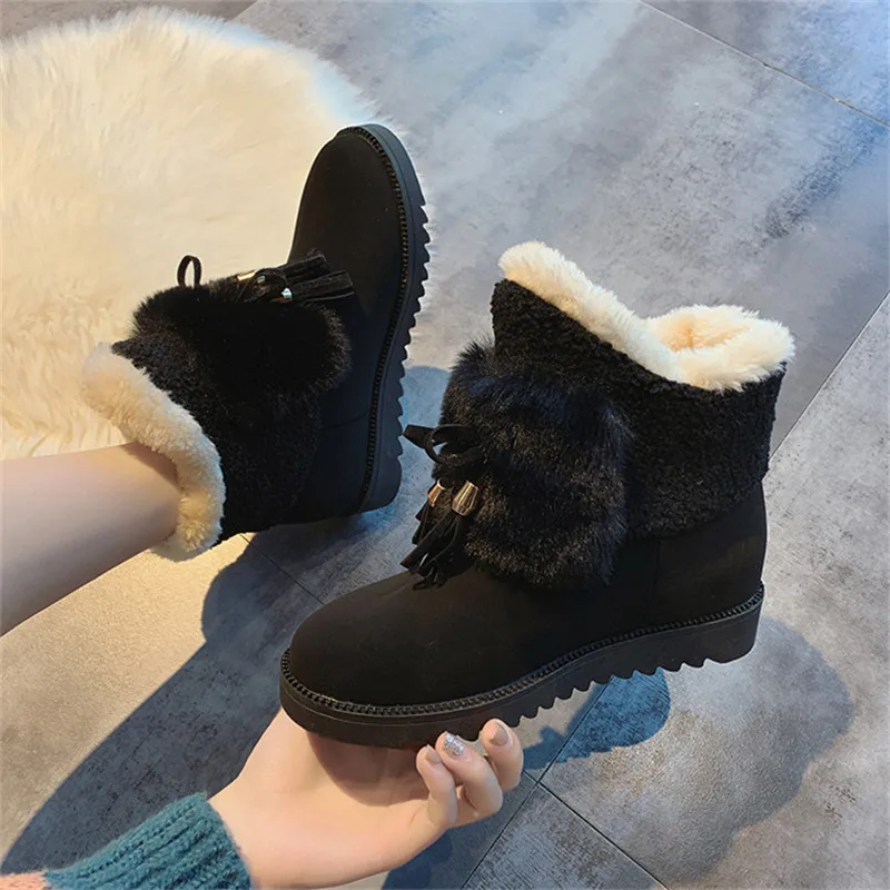WWKK 2019 зимние высококачественные женские ботинки с круглым носком эластичные