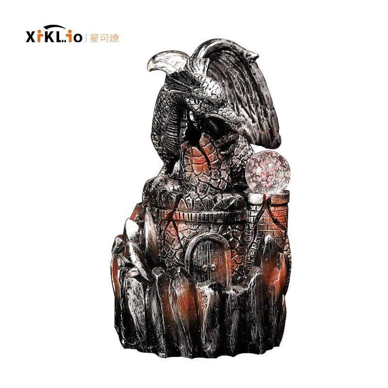 

nordic style retro Creative Ceramic aroma burner Pterodactyl LED Light Animal figurines Craftwork home Desk decoration accessory