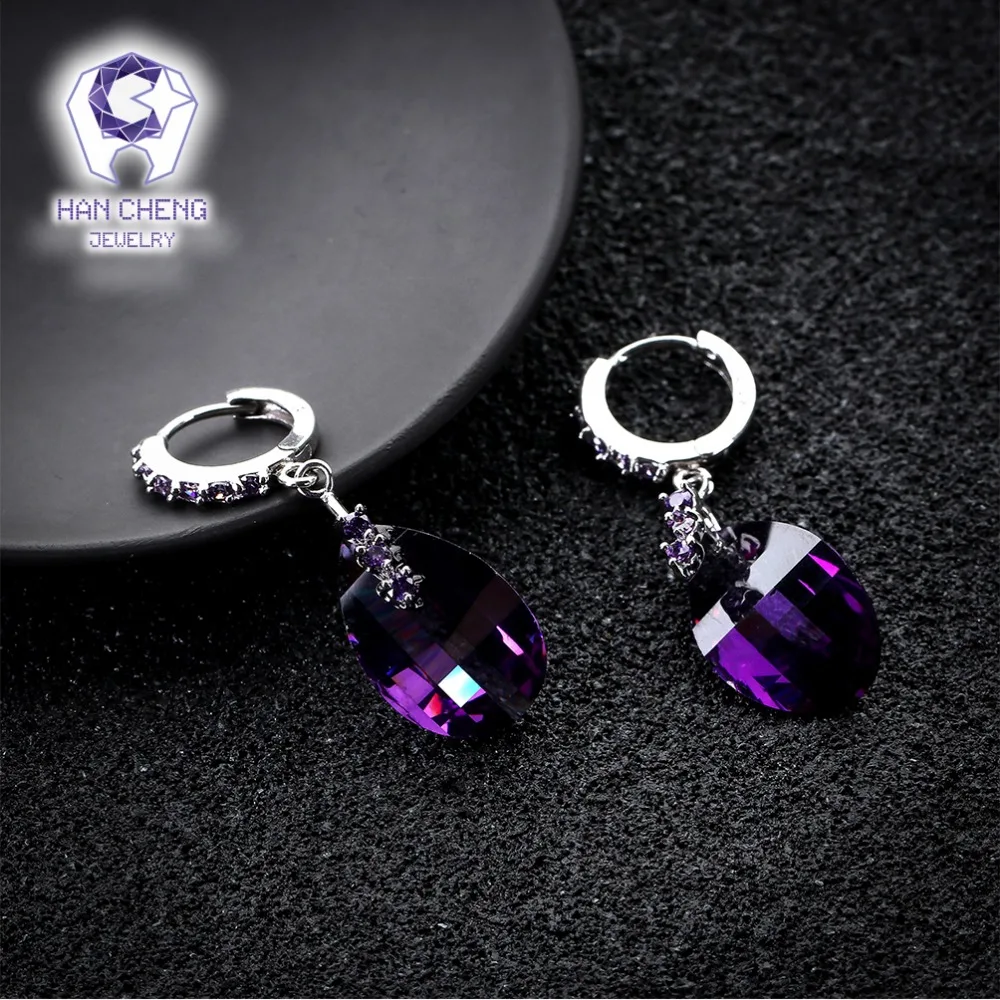 HanCheng новые модные роскошные Висячие драгоценные камни AAA Циркон CZ покрытые