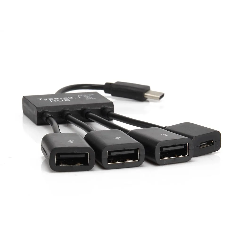 

4 in 1 Multiple Type C to USB 2.0 Adapter OTG Cable Data Converter Adapter for Mouse keyboard @M23