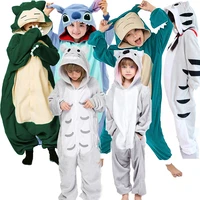 kids kigurumi pajamas fleece children overalls baby animal full body onesie one piece sleepwear girls halloween cosplay costume