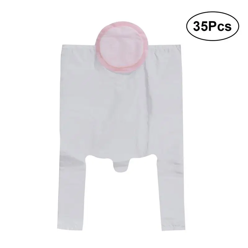 

35pcs Disposable Toilet Seat Cover Mat Commode Liners Pail Bags With Super Absorbent Pads