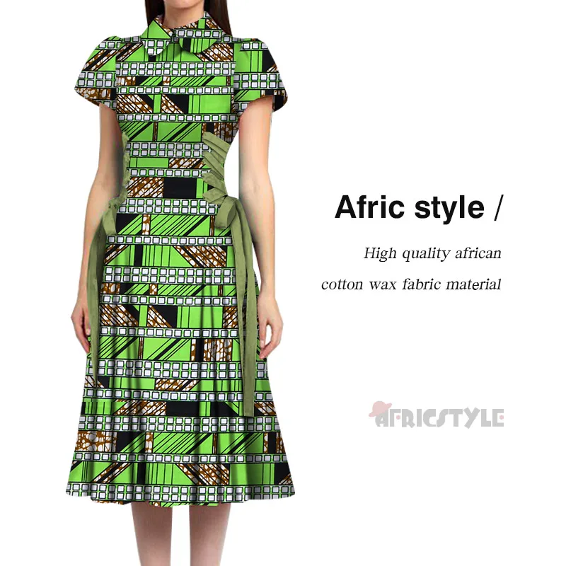 Женское платье с круглым вырезом длинное ТРАПЕЦИЕВИДНОЕ ПЛАТЬЕ Африканским