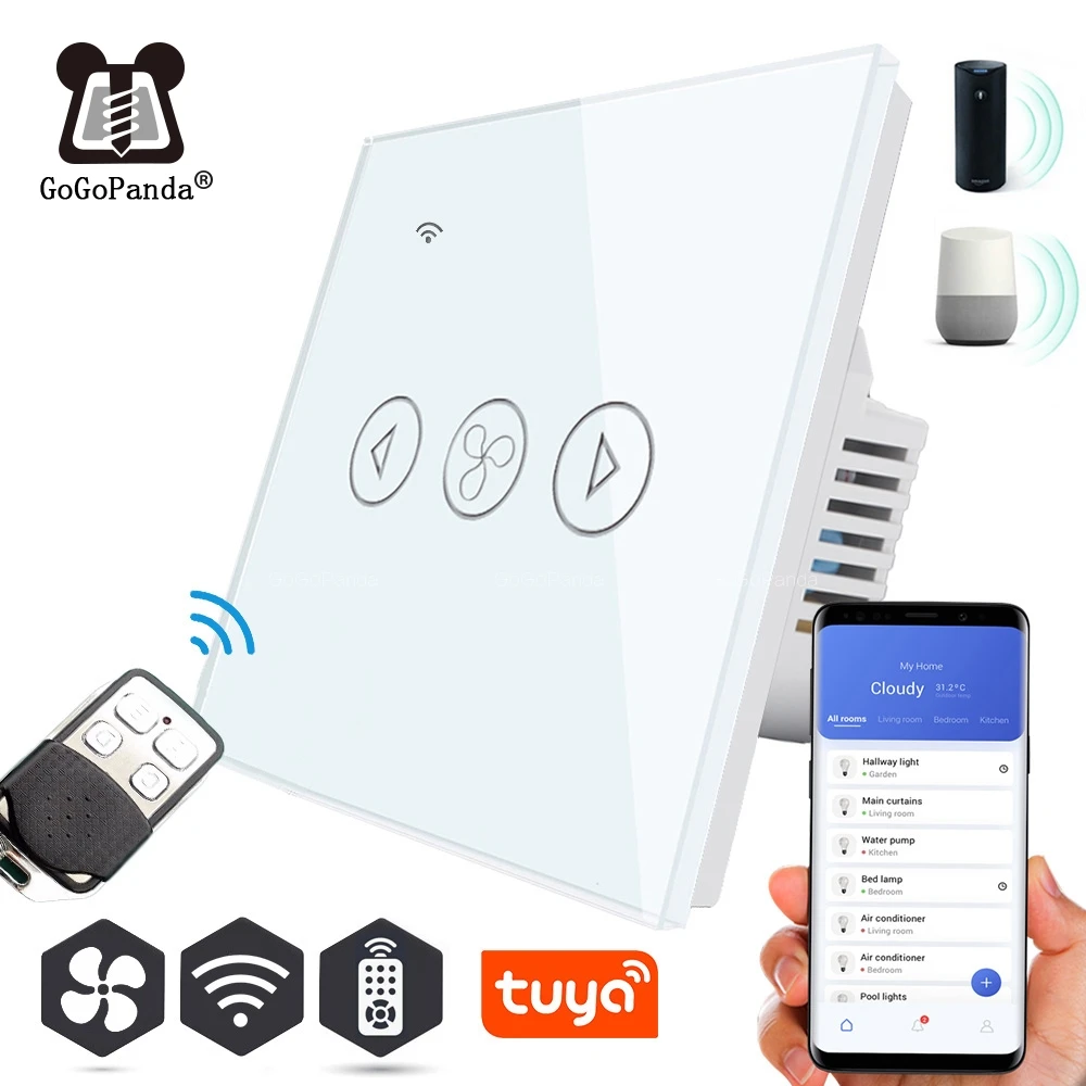 GoGoPanda Новый ЕС стандартный Вентилятор Диммер Wifi приложение управление сенсорный