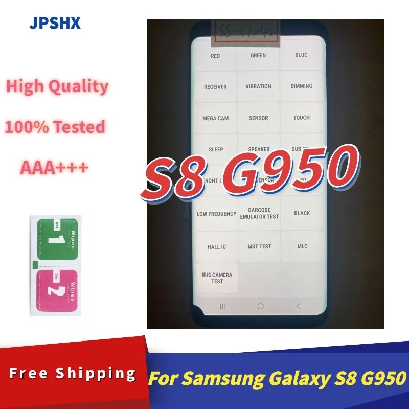 100% tested Super AMOLED LCD For Samsung Galaxy S8 G950 G950F Display Touch Screen Digitizer Assembly With Black Dots | Мобильные