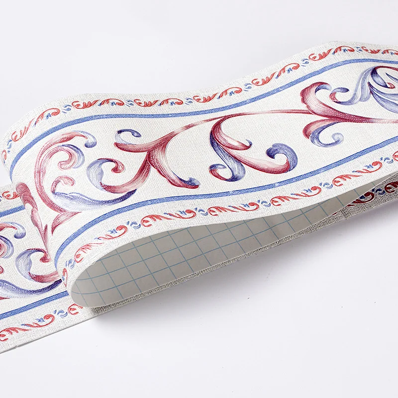 Самоклеющиеся стены плинтус границы стикер водонепроницаемый бумага цветочный