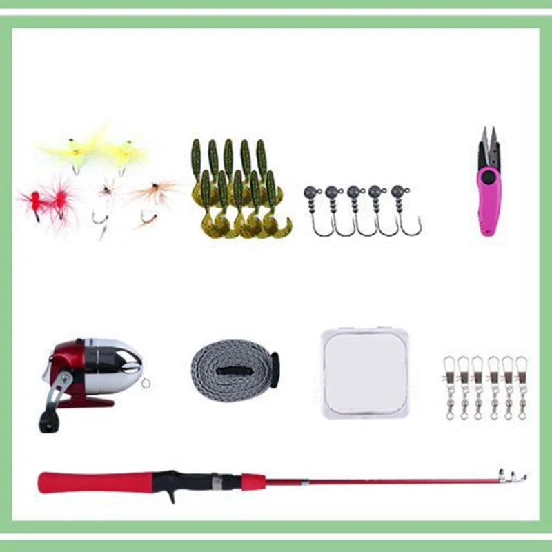 Новая детская удочка и катушка комбинированный комплект рыболовные снасти для