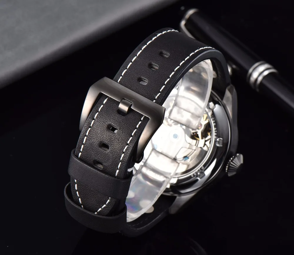 Corgeut 47 мм чехол мужские часы автоматические PVD Storage Tourbillon механические D18|Мужские