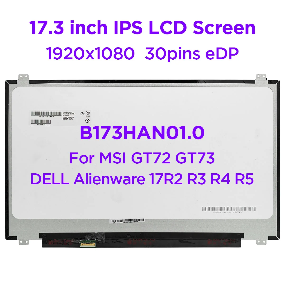 15 6 дюймовый IPS ЖК экран для ноутбука B173HAN01.0 подходит LP173WF4 SPF1 SPF2 SPF3 SPF4 SPF5 DELL Alienware 17R2
