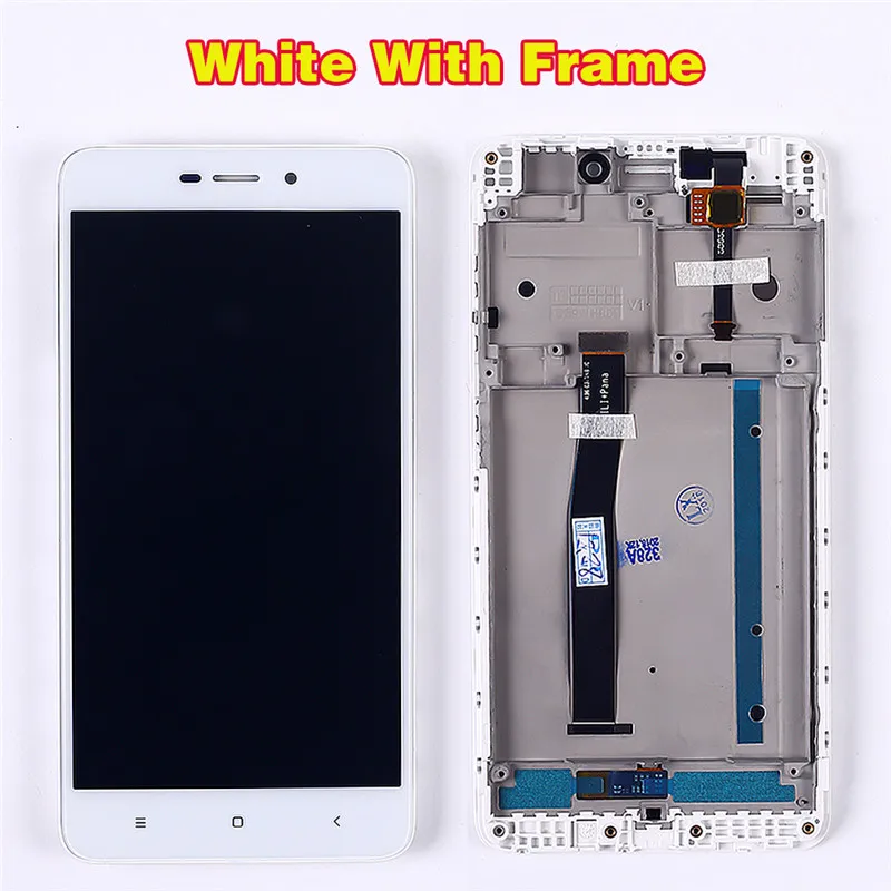 White With Frame Fansu ips ЖК-дисплей для Xiaomi Redmi 4A сенсорный экран 5,0 дюймов дигитайзер сборка 1280*720 рамка с бесплатными инструментами и стеклянной пленкой - Цвет: White With Frame