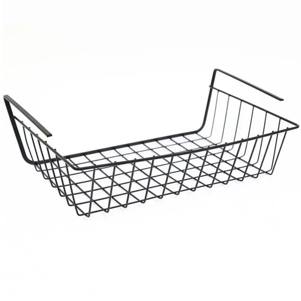 

2 Colors Iron Hanging Basket Storage Basket Domestic Durable Household Supplies Table Cosmetics Dormitory Storage Box