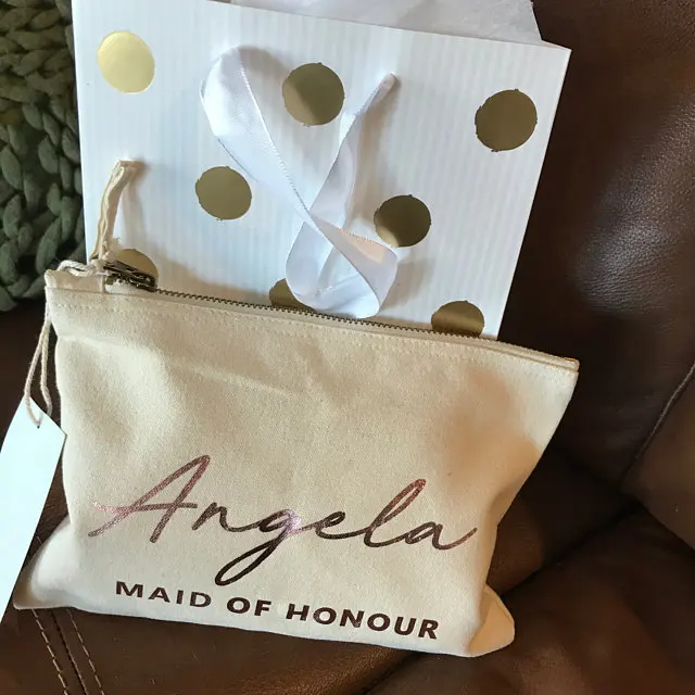 Персонализированная сумка для подружки невесты макияжа косметичка органайзер