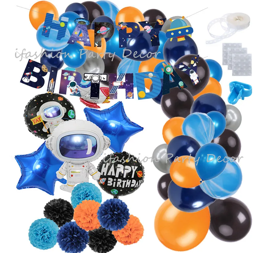 Вечерние воздушные шары для космонавты и ракеты из фольги с изображением
