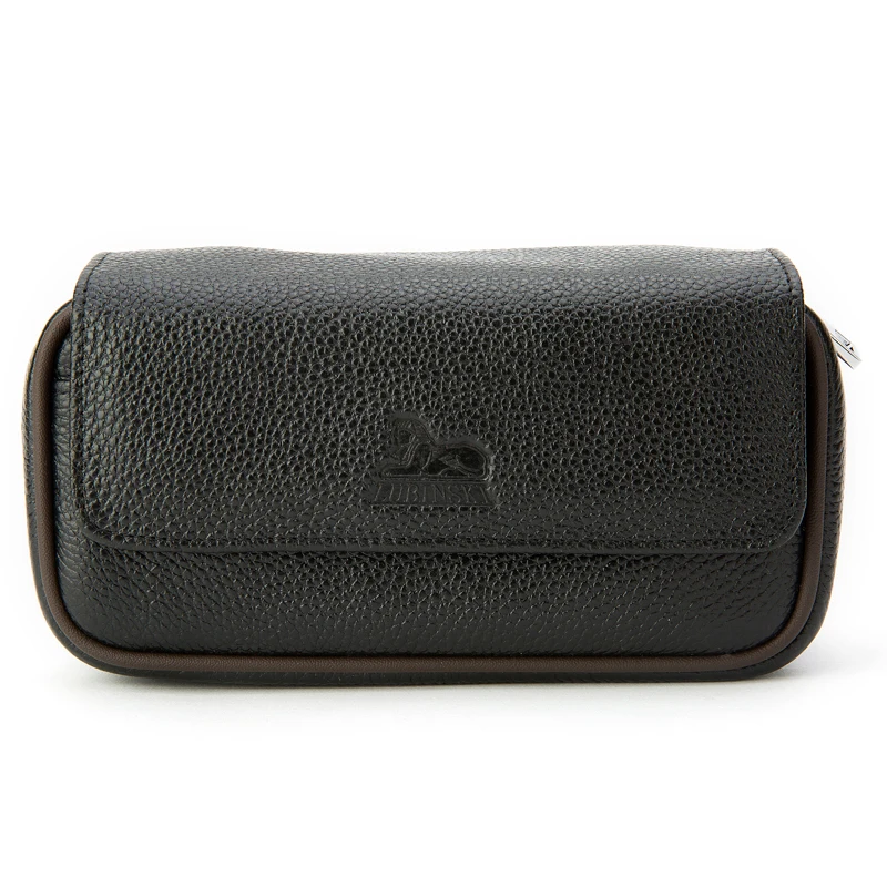 LUBINSKI элегантные черного цвета из коровьей кожи сигарета сигара чехол с сумкой