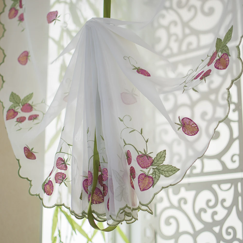Тюлевые оконные шторы для спальни гостиной декоративные узоры с вышивкой