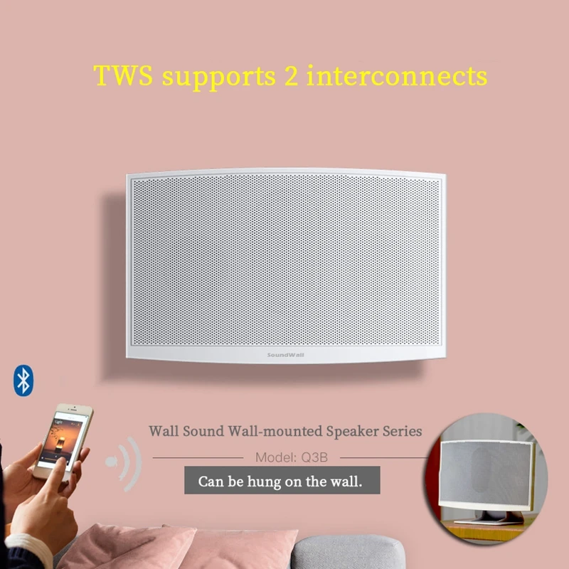 

Wall Mount Bluetooth Speaker Build-in Micphone Speaker Remote Control TF FM Bluetooth Sync Speaker US Plug,EU Plug