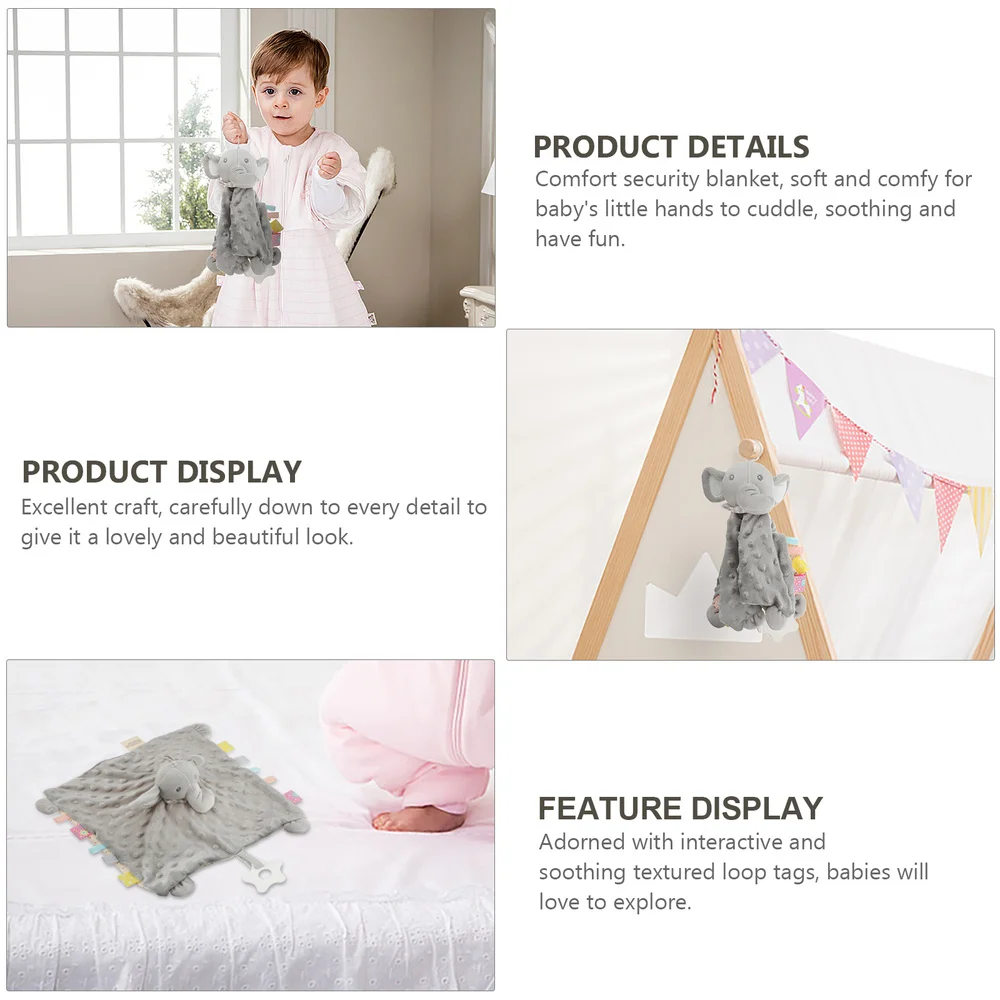 

Baby Boys Girls Teething Soothing Towel Animal Blanket with Tags