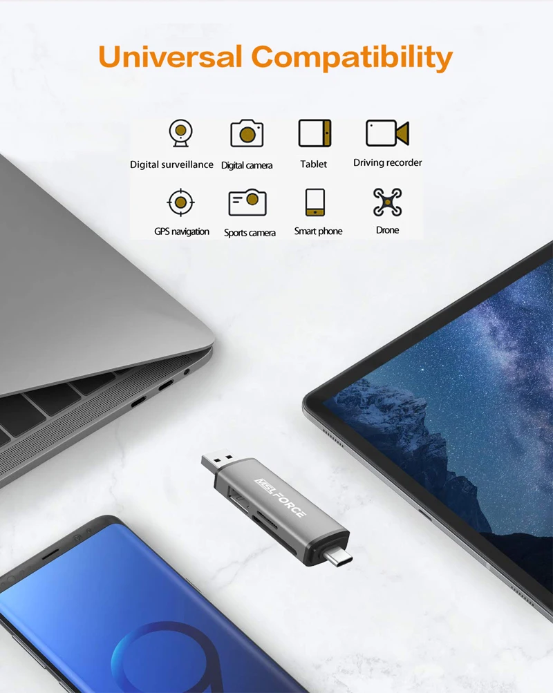 Устройство для чтения SD карт 2 в 1 USB C хаб адаптер с 3 OTG смартфонов iPad pro Macbook air Pro