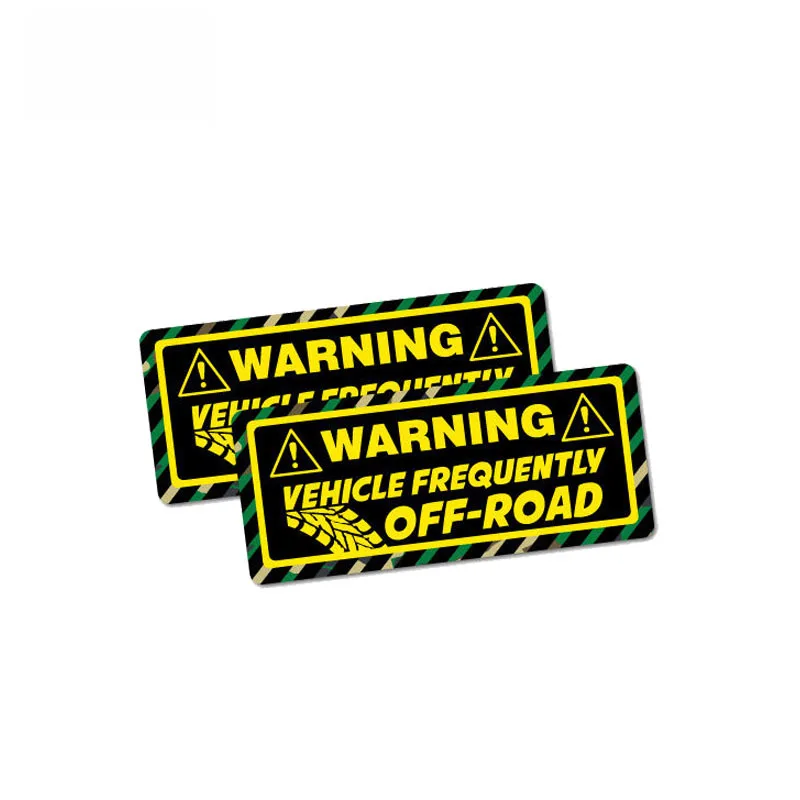 

2 X Warning Vehicle Frequently Off Road Car Sticker Reflective Decal for Mini Cooper Kia Rio Passat B6 Lada Vesta PVC,10cm*4cm