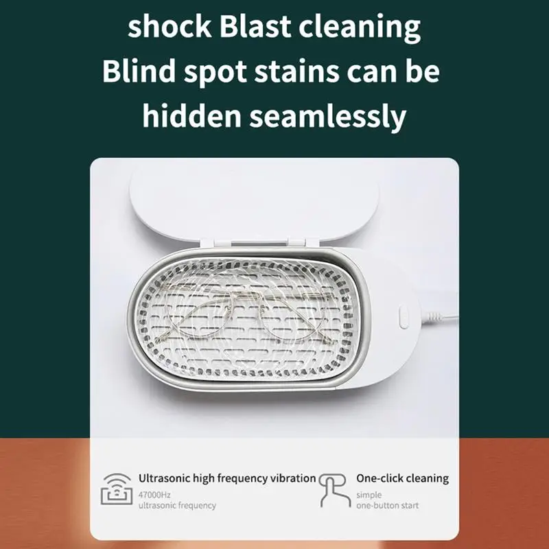 

1pc Ultrasonic Cleaner Exquisite Ultrasonic Cleaning Machine for Tobacco Pipe Watch (White, EU Plug)