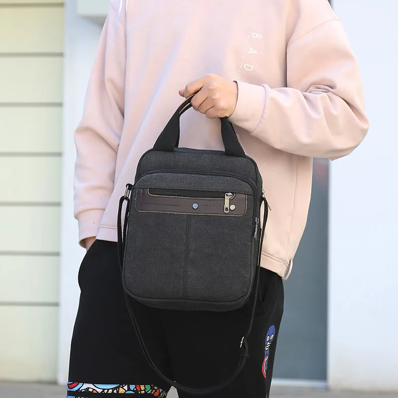 

AOTTLA Men's Bags Light Canvas Shoulder Bag Brand Men Messenger Bag Women Hot Sale Casual Tote Bag Unisex Travel Crossbody Bags