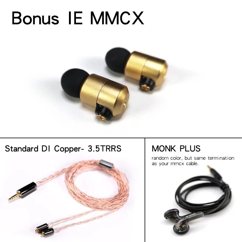 MMCX-3.5TRRS Venture Electronics VE Bonus IE наушники в ухо BIE HIFI - Цвет: MMCX-3.5TRRS