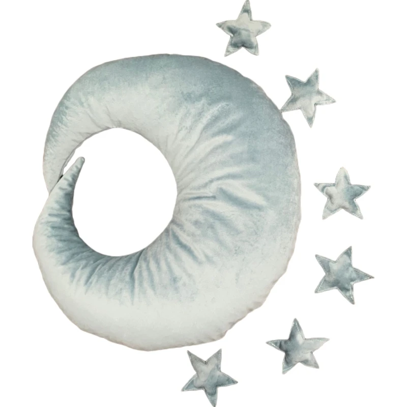 Almohada de Luna y estrellas para beb&eacute; posando, accesorios de fotograf&iacute;a reci&eacute;n nacido, accesorios para sesi&oacute;n de fotos-1