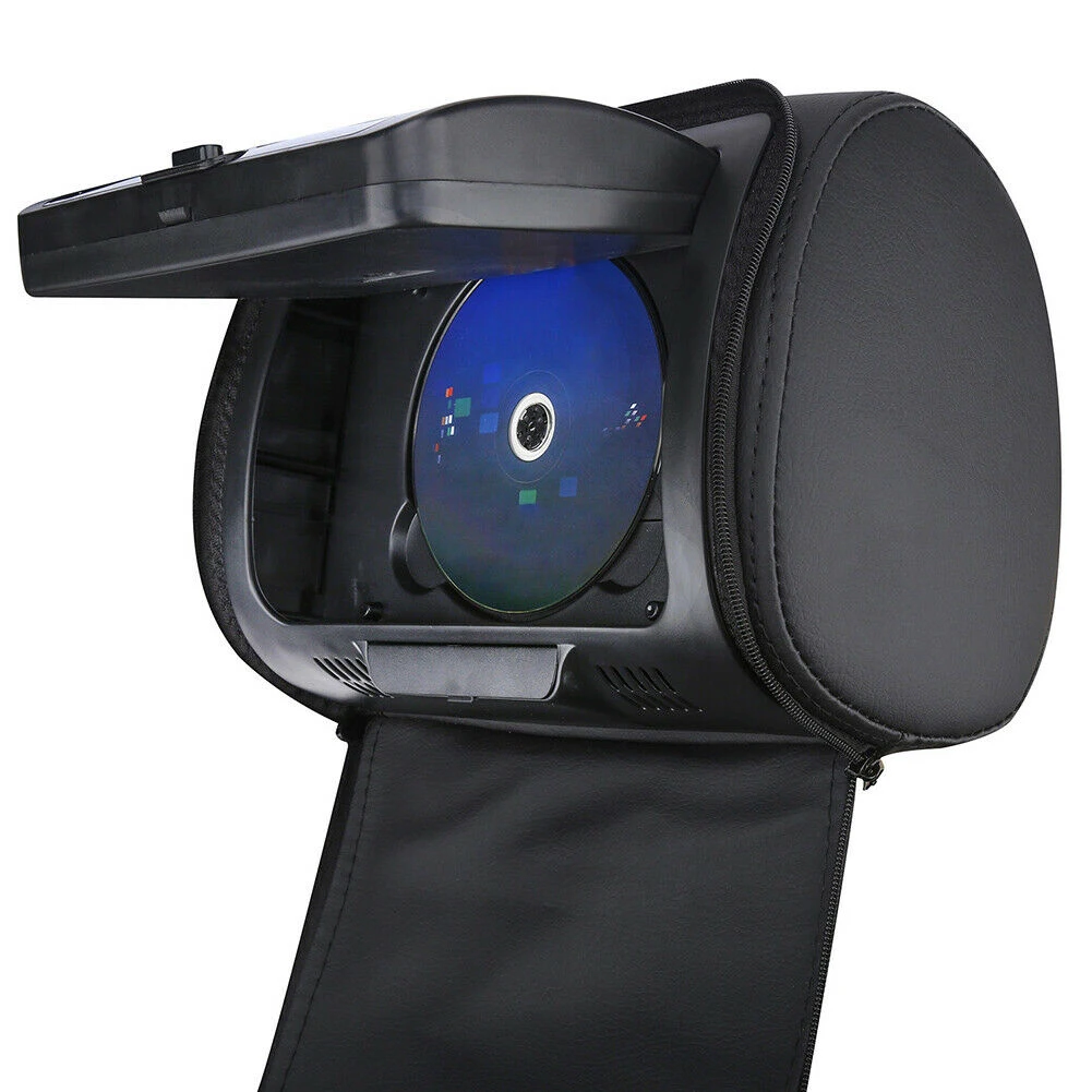 7 дюймов Автомобильный подголовник Dvd монитор динамик видео Регулируемый Hd