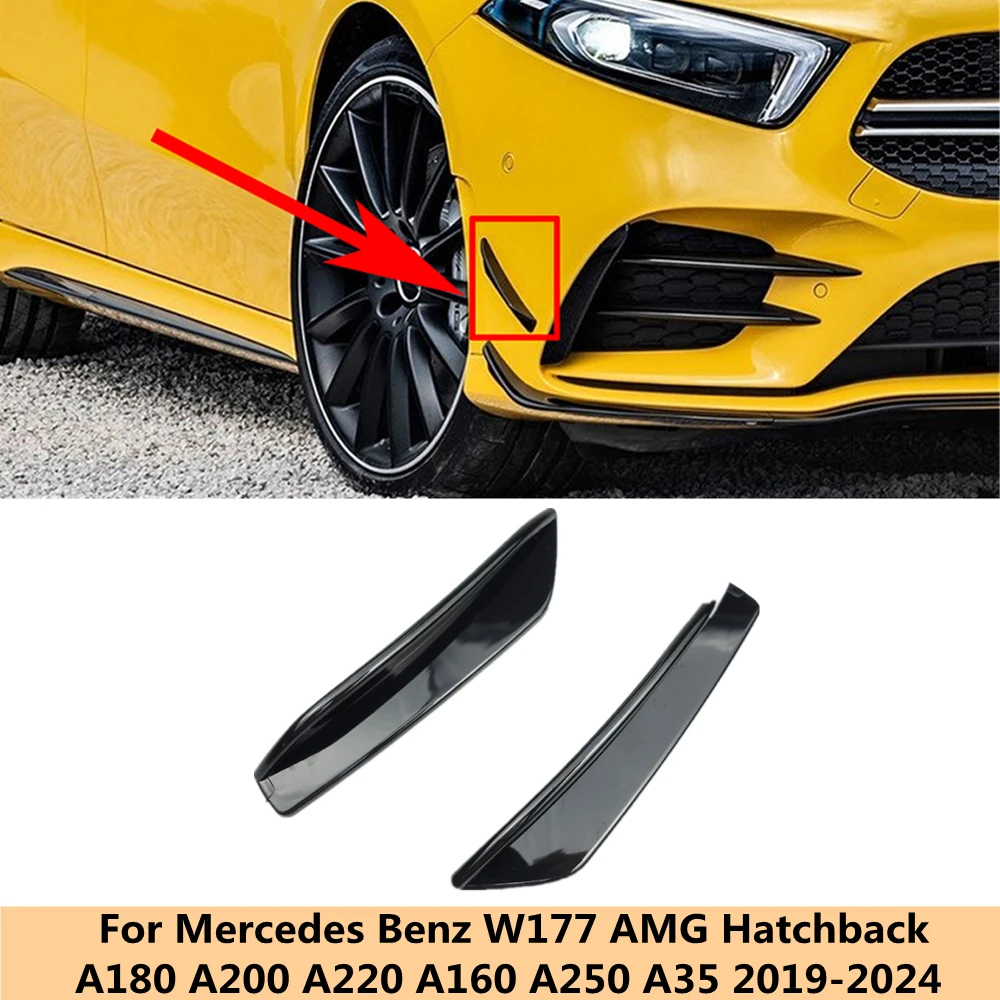 Наклейка на передний бампер для Mercedes Benz A Class W177 A160 AMG A180 A200 A250 A35 2019 2020 2021 +