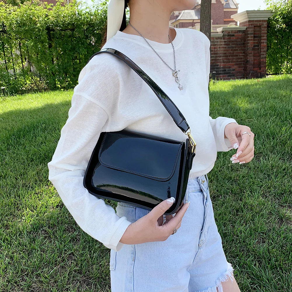 

2021 Fashion Women Bags Luxurious Messenger Bag Casual PU Leather Solid Color Flap Small Shoulder Underarm Bags