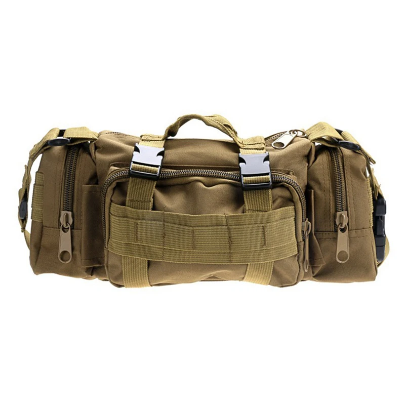 Новейшая военная тактическая поясная сумка на плечо Molle походная сумка охотничьи сумки - Цвет: TAN
